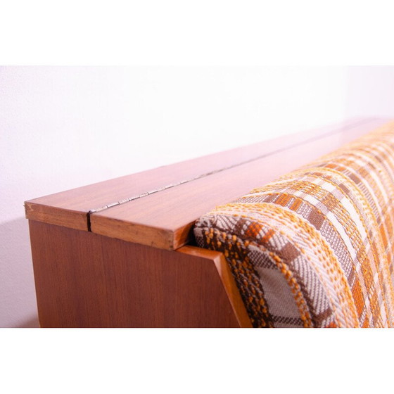 Image 1 of Vintage sofa bed in wood and ash veneer, Czechoslovakia 1970