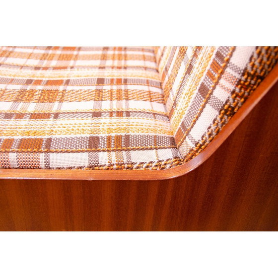 Image 1 of Vintage sofa bed in wood and ash veneer, Czechoslovakia 1970