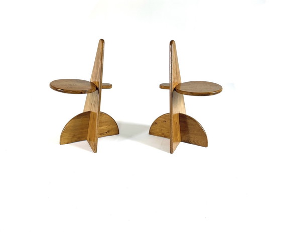 Image 1 of 2x Brutalist stool '60