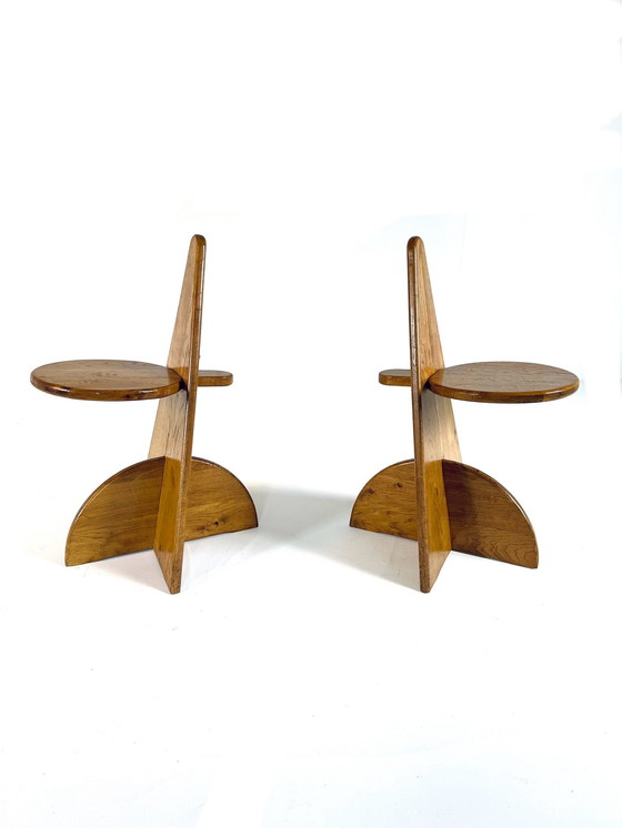 Image 1 of 2x Brutalist stool '60