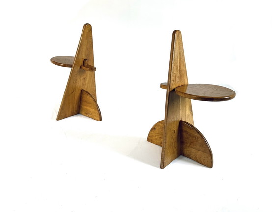 Image 1 of 2x Brutalist stool '60