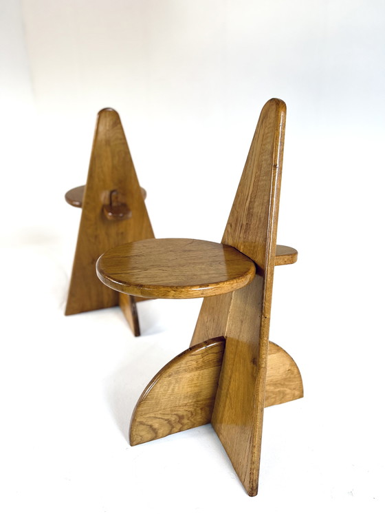 Image 1 of 2x Brutalist stool '60