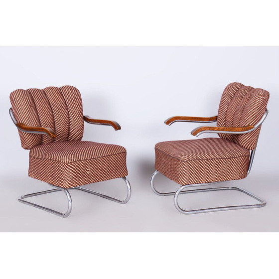 Image 1 of Pair of vintage Bauhaus armchairs by O. Zoufalý, Czechoslovakia 1930