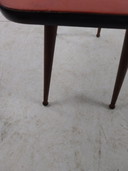 1 x plant table in red vinyl with beautifully shaped legs