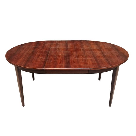 Image 1 of Scandinavian vintage round table in Rio rosewood model 55 by Omann Jun