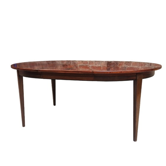 Image 1 of Scandinavian vintage round table in Rio rosewood model 55 by Omann Jun