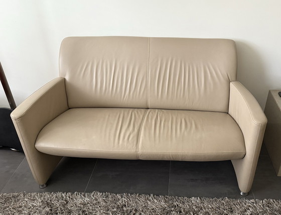 Image 1 of Leolux Two-Seater Leather Bench