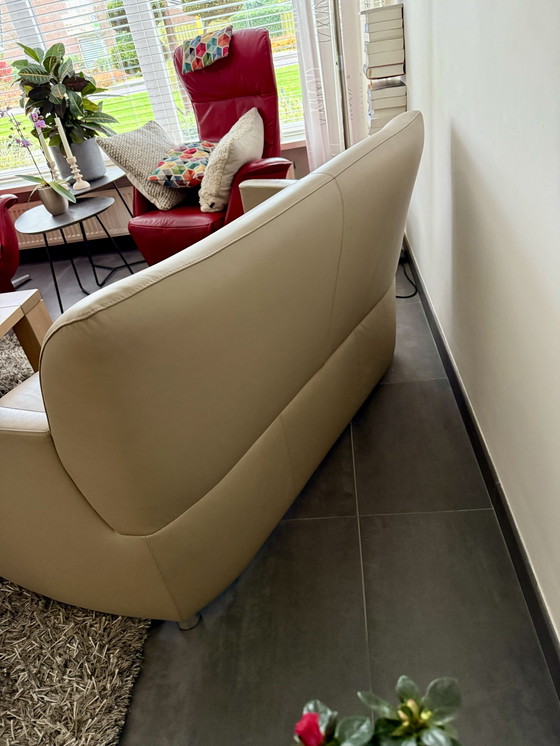 Image 1 of Leolux Two-Seater Leather Bench