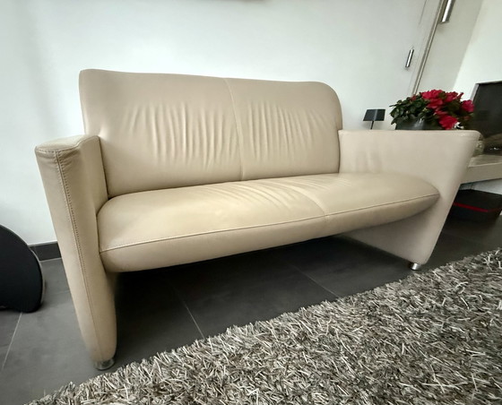 Image 1 of Leolux Two-Seater Leather Bench