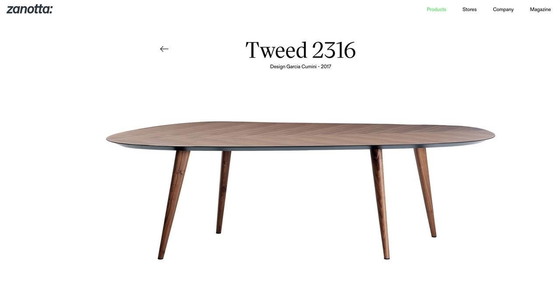 Image 1 of Zanotta Tweed Table 213Cm