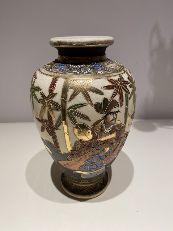 Image 1 of Antique Japanese Satsuma Vase