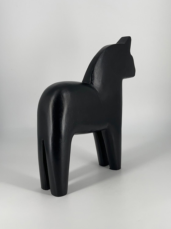 Image 1 of Ikea Sweden wood Finansiell Dala horse decoration 1999