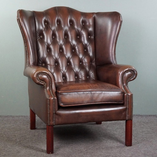 Fauteuil d'oreille Chesterfield aux couleurs folles, Wingchair