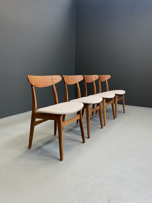 4x Chaises de salle à manger Hans J. Wegner CH30