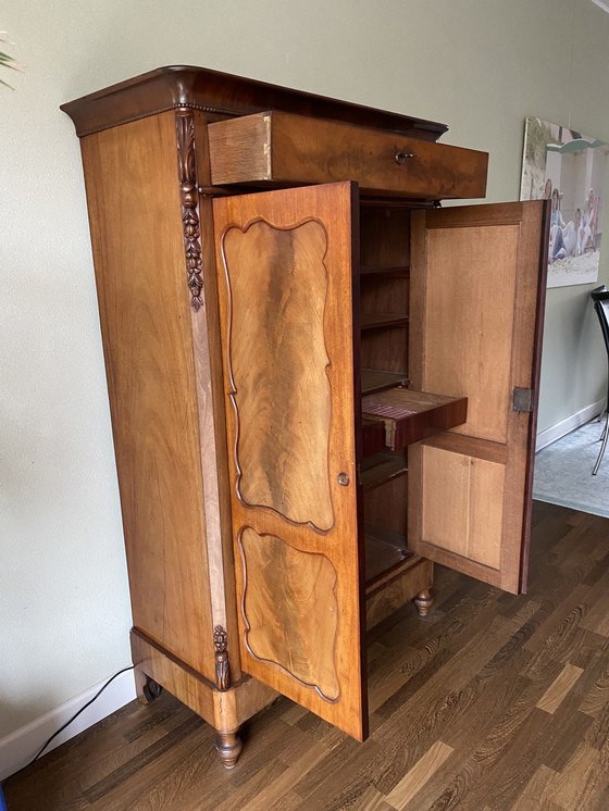 Image 1 of Mahogany Biedermeier Cupboard