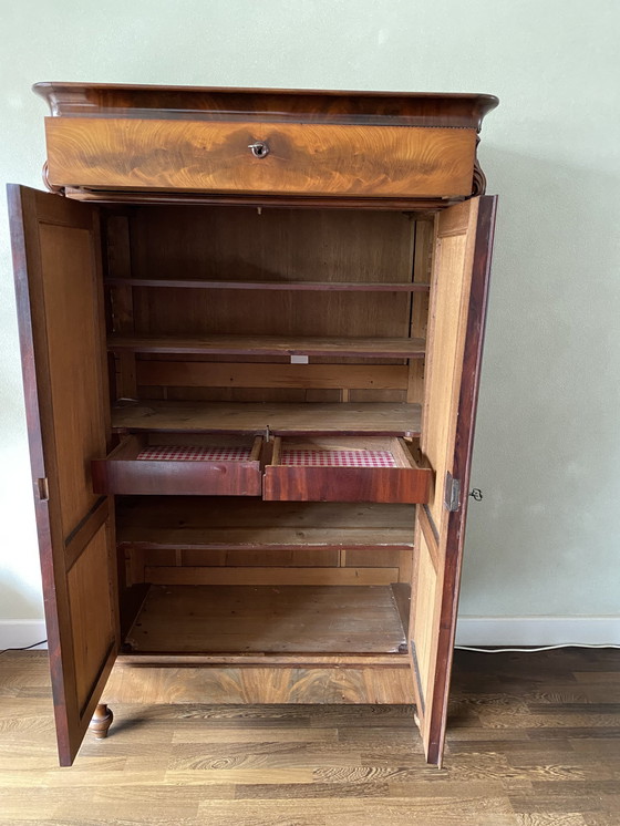 Image 1 of Mahogany Biedermeier Cupboard