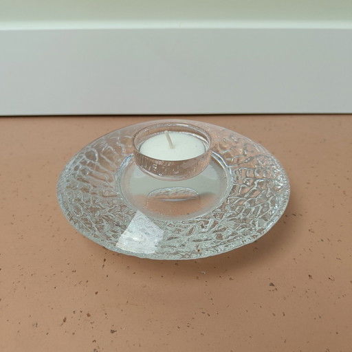 Orrefors Discus - Lars Hellsten tea light holder