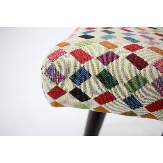 Image 1 of Vintage beech stool, Czechoslovakia 1960