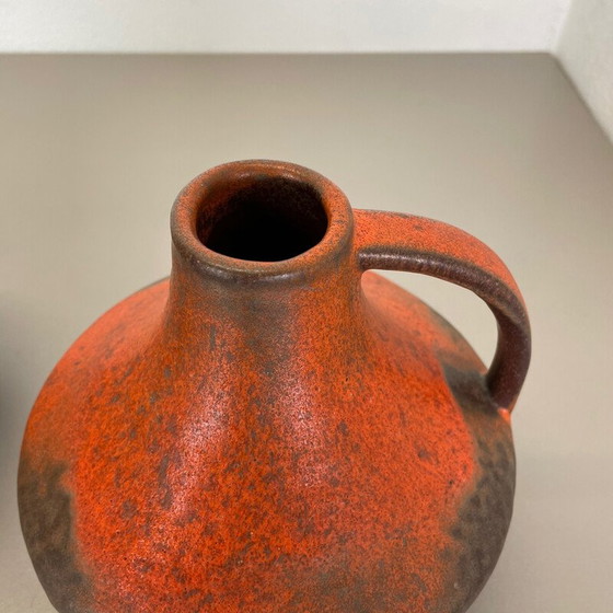 Image 1 of Pair of vintage lava pottery vases by Heinz Siery for Cartens Tönnieshof, Germany 1970s