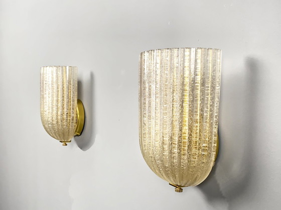 Image 1 of 2X Sconces By Barovier & Toso, Murano