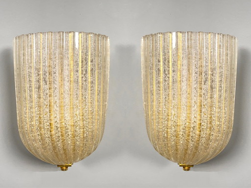 2X Sconces By Barovier & Toso, Murano