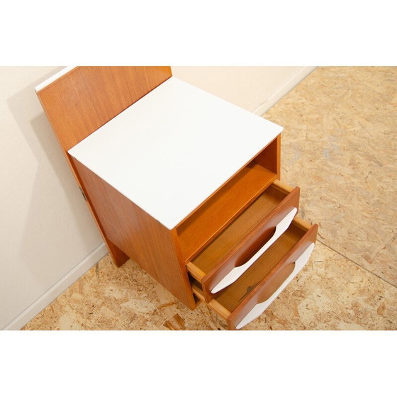 Image 1 of Comodino vintage in legno di frassino e faggio di Mojmír Požár per Up Závody, Cecoslovacchia 1960