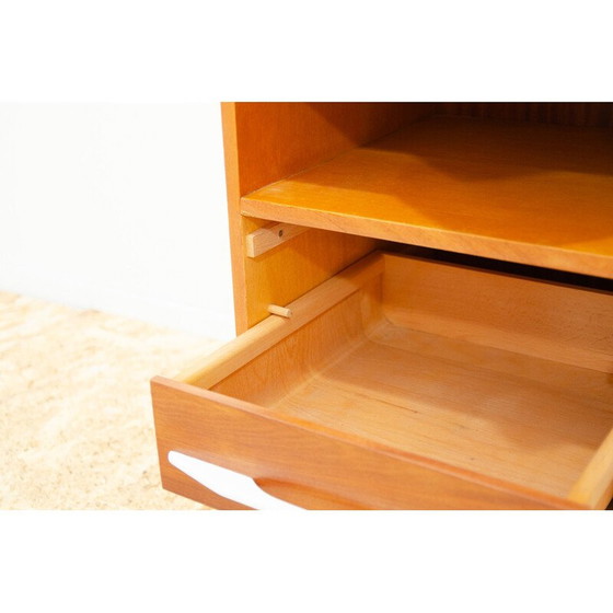 Image 1 of Comodino vintage in legno di frassino e faggio di Mojmír Požár per Up Závody, Cecoslovacchia 1960