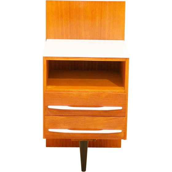 Image 1 of Comodino vintage in legno di frassino e faggio di Mojmír Požár per Up Závody, Cecoslovacchia 1960