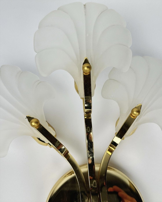 Image 1 of Lampada da parete vintage a conchiglia