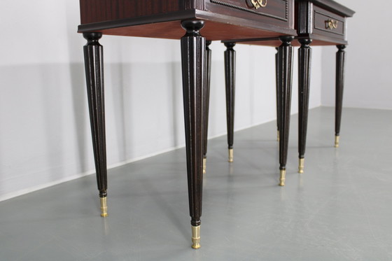 Image 1 of 1950S Pair Of Wooden Italian Night Stands