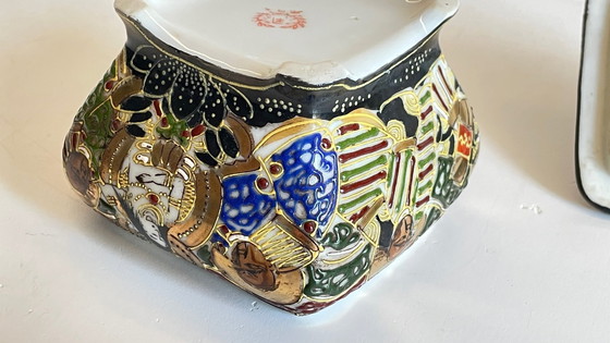 Image 1 of  Chinese porcelain and brass box Early 20th century