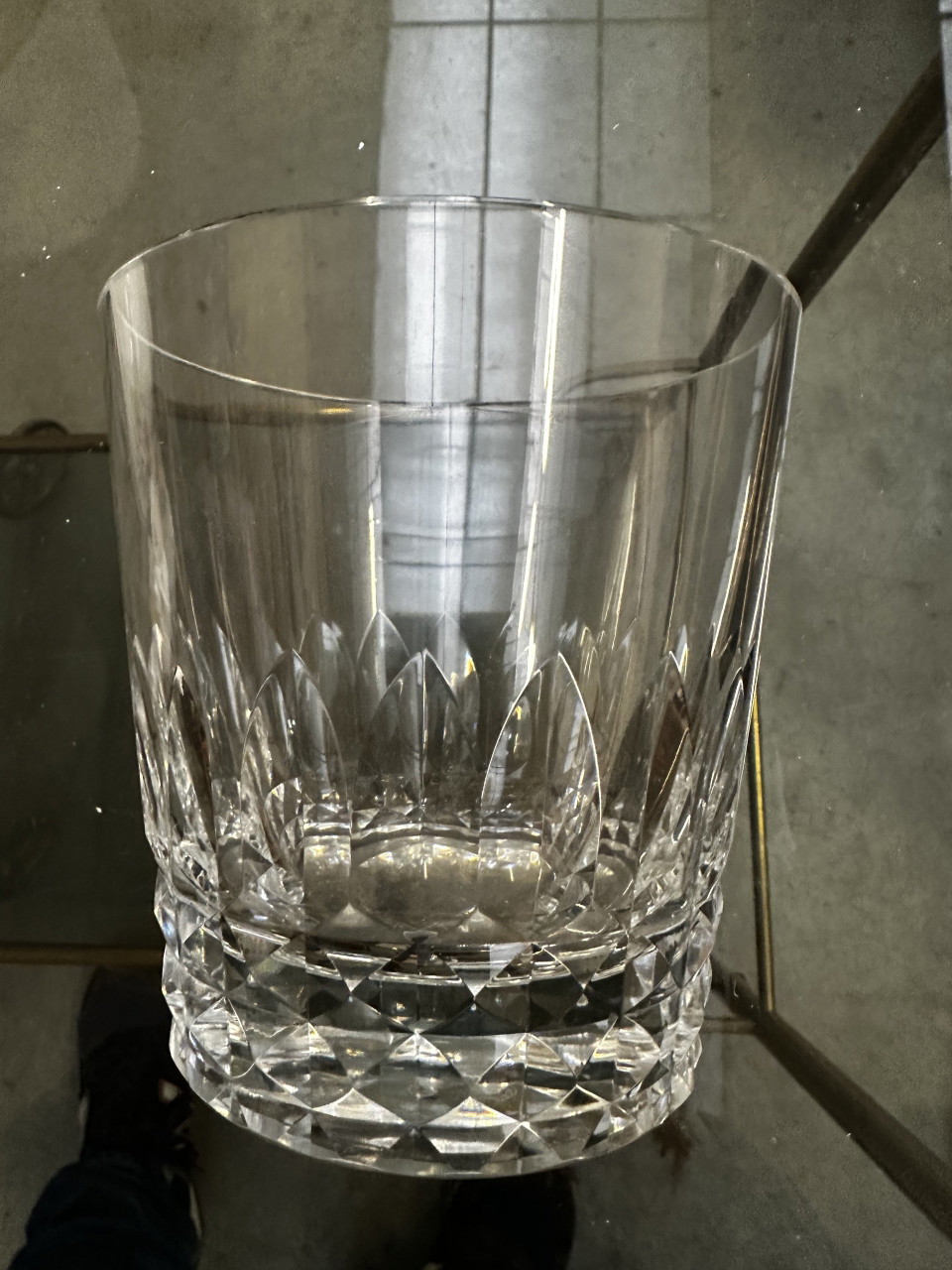 Grande bicchiere da whisky in cristallo Baccarat con timbratura