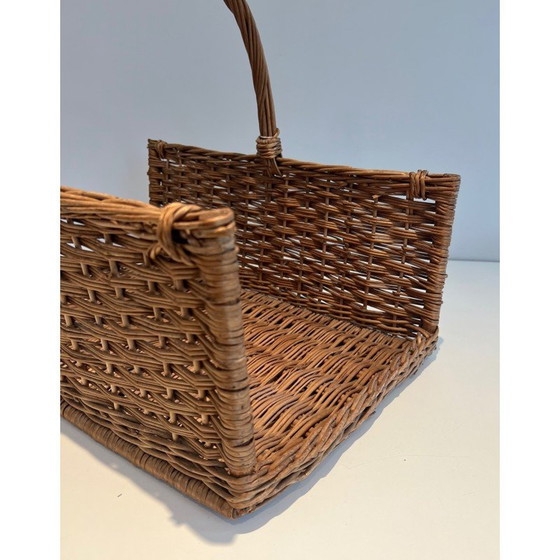 Image 1 of Portalegna vintage in rattan, Francia 1970