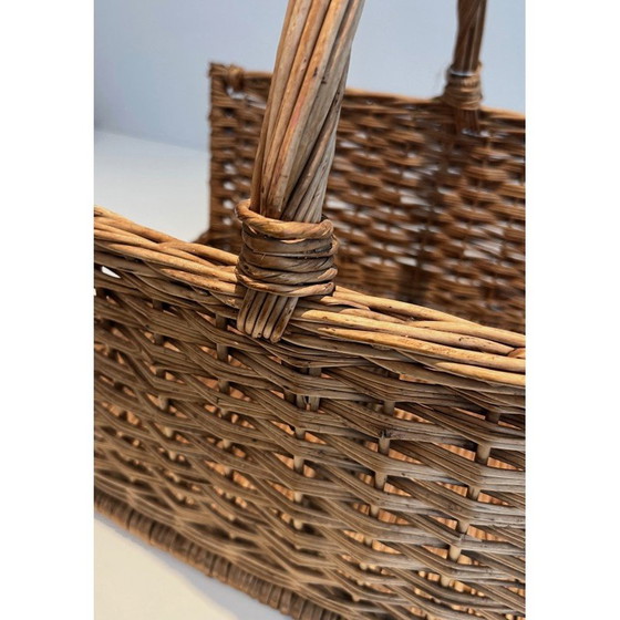 Image 1 of Portalegna vintage in rattan, Francia 1970