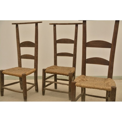 Vintage Prie Dieu chair in chestnut