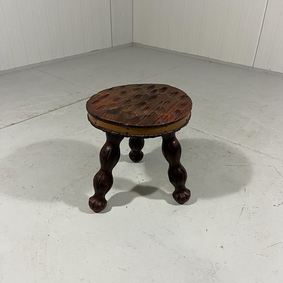 Image 1 of Spanish Brutalist Plant Table Side Table