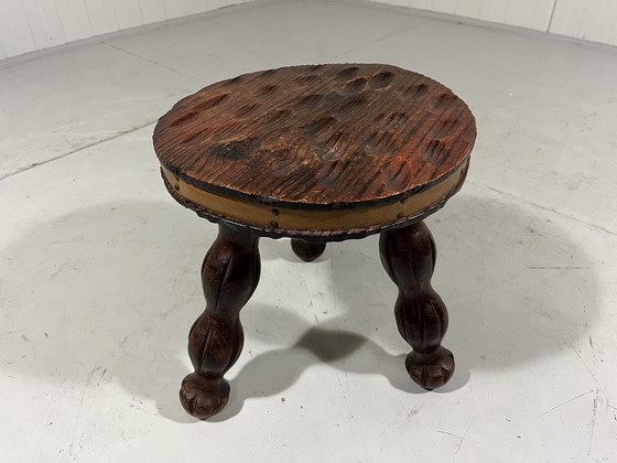 Image 1 of Spanish Brutalist Plant Table Side Table