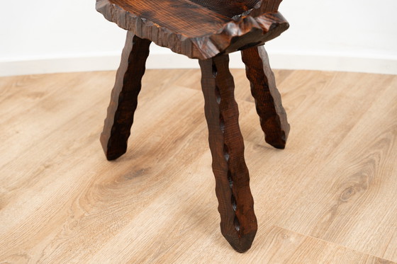 Image 1 of Spanish brutalist wooden chair