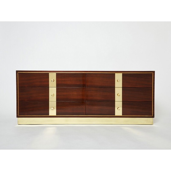 Image 1 of Cassettiera vintage in palissandro italiano e ottone di Isa Bergamo, 1950