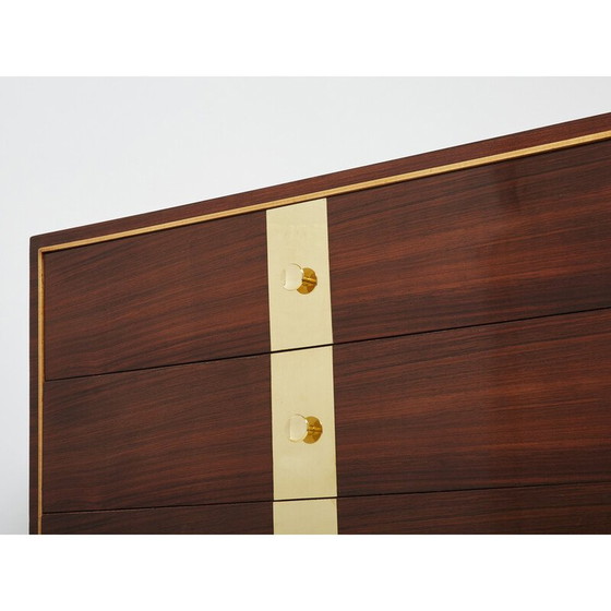 Image 1 of Cassettiera vintage in palissandro italiano e ottone di Isa Bergamo, 1950