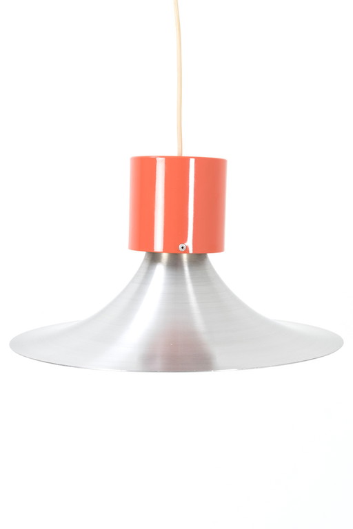 Vintage hanging lamp with orange detail