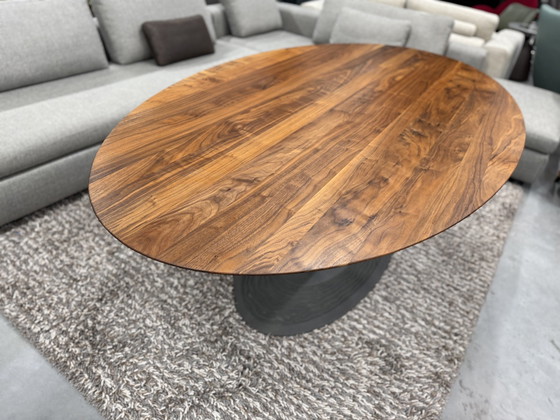Image 1 of Leolux Thebe Dining Room Table Oval Walnut Wood 220X120