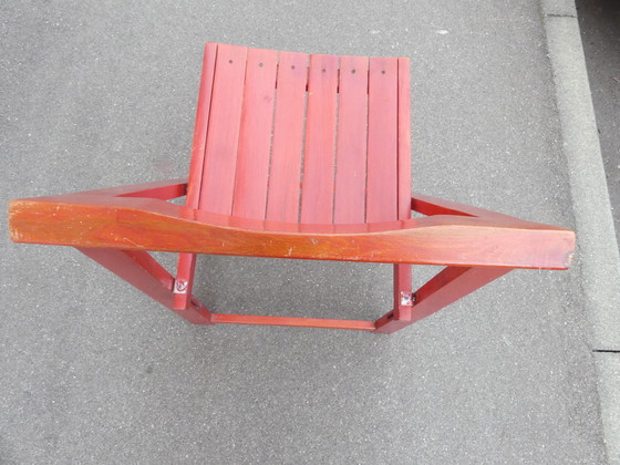 Image 1 of Bazzani beech folding chair by Aldo Jacober