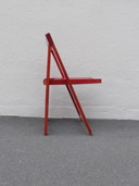 Bazzani beech folding chair by Aldo Jacober