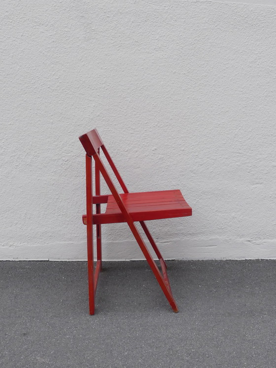 Image 1 of Bazzani beech folding chair by Aldo Jacober