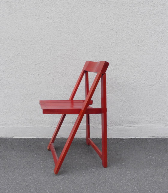 Image 1 of Bazzani beech folding chair by Aldo Jacober