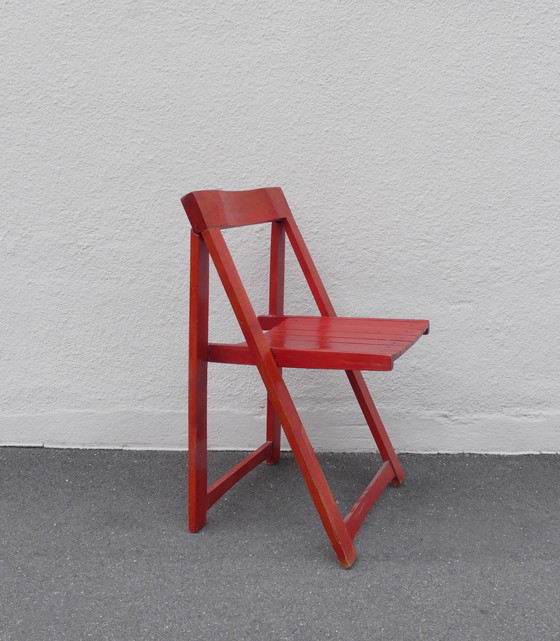 Image 1 of Bazzani beech folding chair by Aldo Jacober