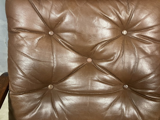 Image 1 of Poltrona relax in pelle di design danese