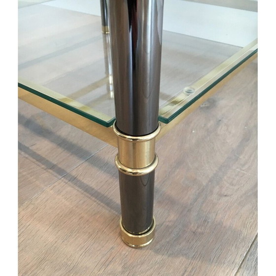 Image 1 of Coppia di tavolini laterali in ottone vintage, 1970