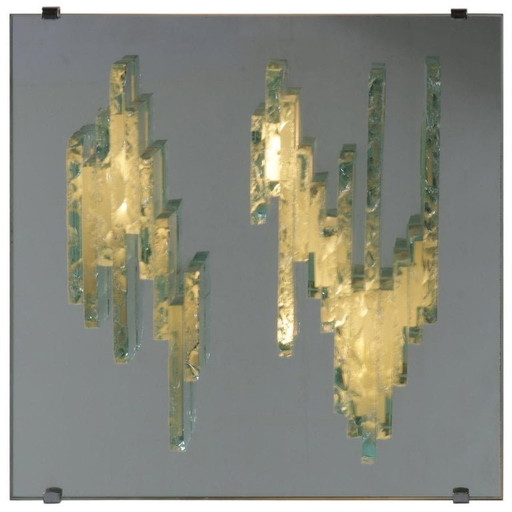 RAAK Sculptural Glass Wall Sconces Model C1517, Netherlands, 1960